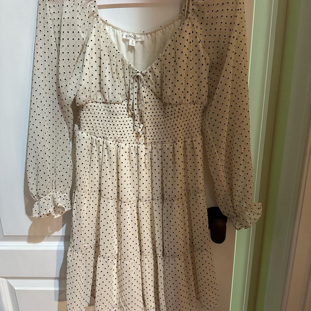 Women's Cream Polka Dot Dress